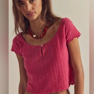 Free People Hera Cashmere Pointelle Sweater in Calypso